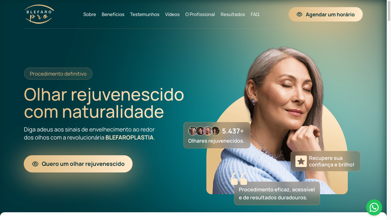 Blefaro Pro — tela principal