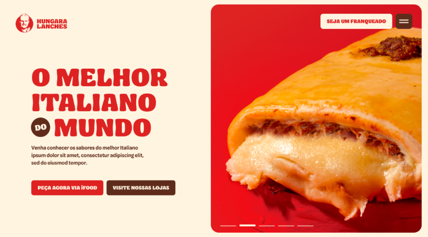 Hungara Lanches — tela principal