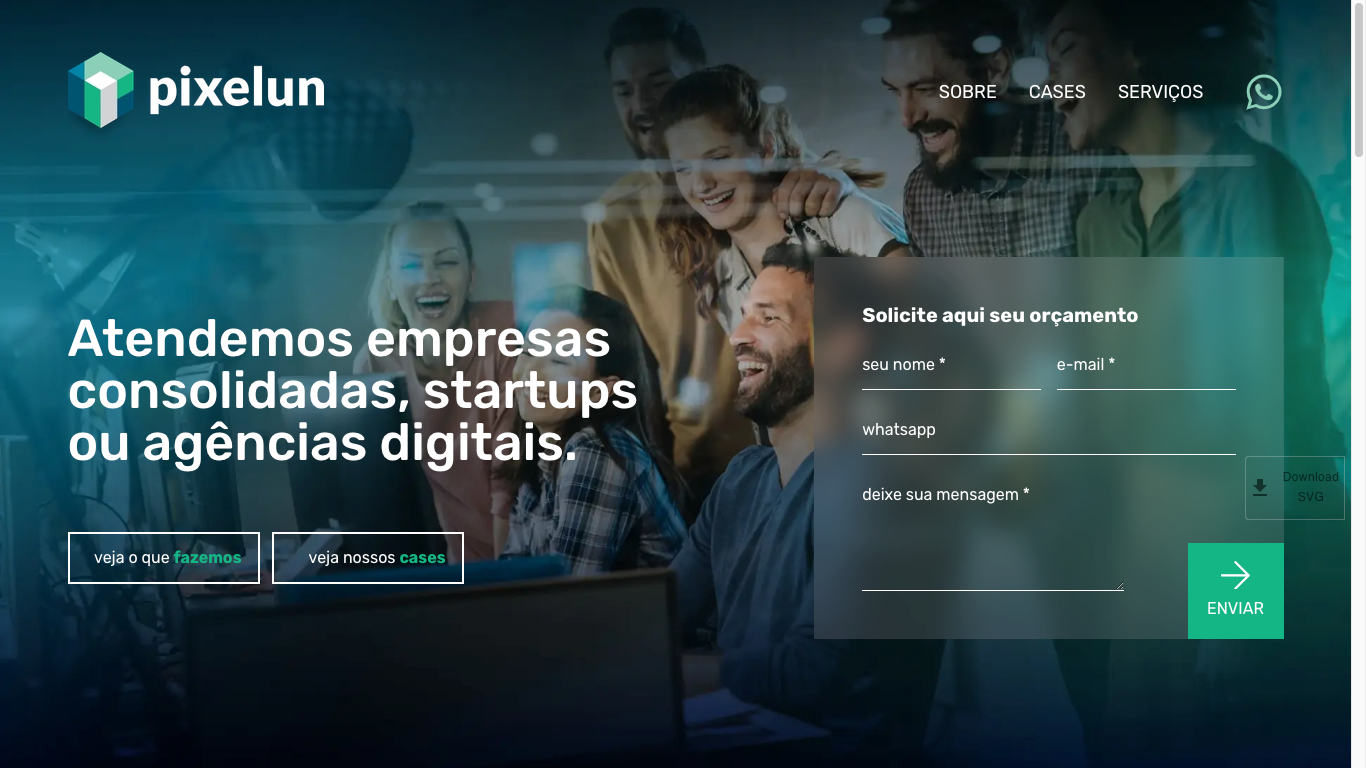Pixelun — tela principal